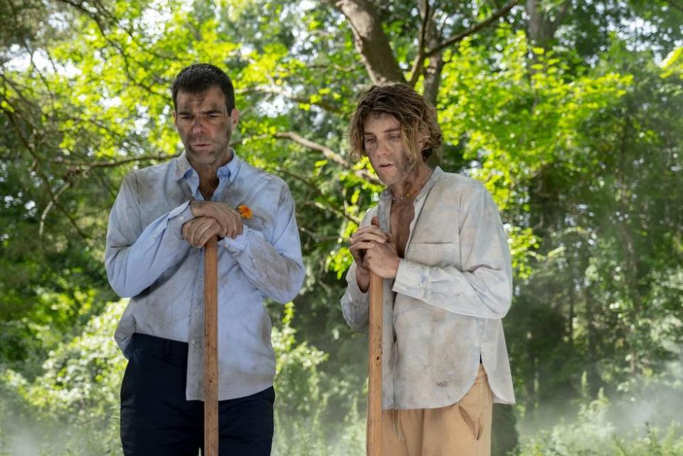 Lukas Gage, Zachary Quinto in 'Down Low'