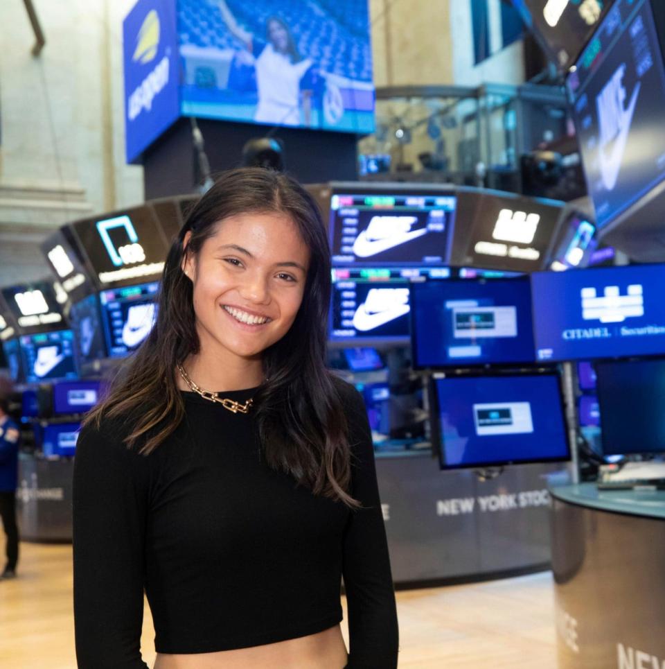 Emma Raducanu at the New York Stock Exchange - NEW YORK STOCK EXCHANGE