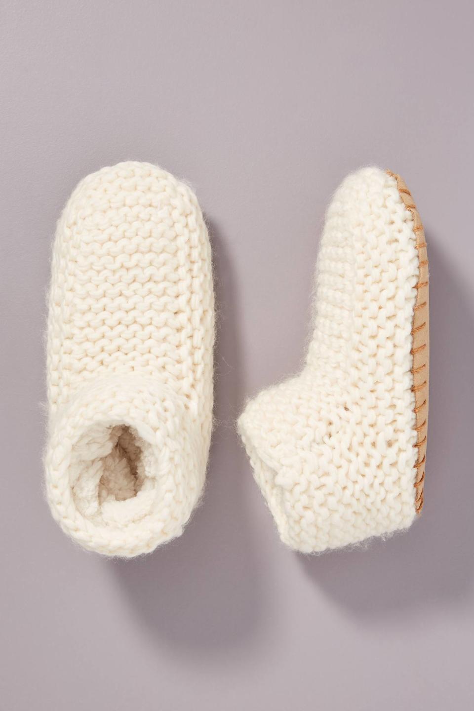 Knit Sock Slippers