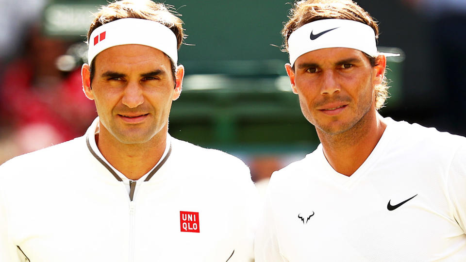 Roger Federer and Rafael Nadal, pictured here at the 2019 Wimbledon final.
