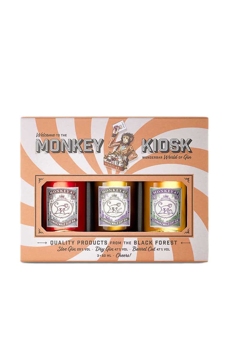 Monkey Kiosk gin set of three