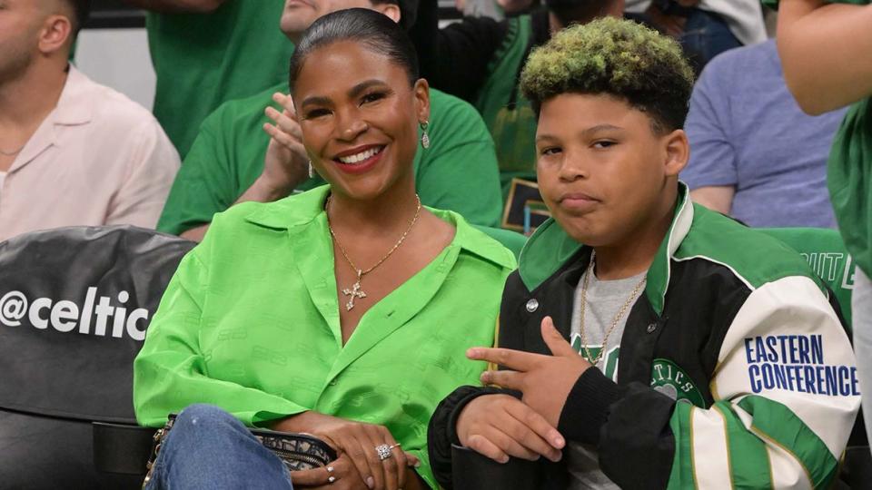 Actress Nia Long attends Game Three of the 2022 NBA Finals on June 8, 2022 between the Golden State Warriors and Boston Celtics at the TD Garden in Boston, Massachusetts.