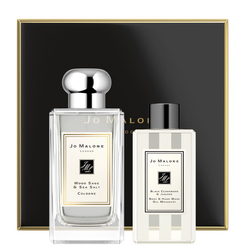 <p>Jo Malone have done the hard work for you and paired two scents together for you with this set. Includes a full size Wood Sage & Sea Salt Cologne and Black Cedarwood & Juniper Body & Handwash. </p><p>Available from 23 October.</p>