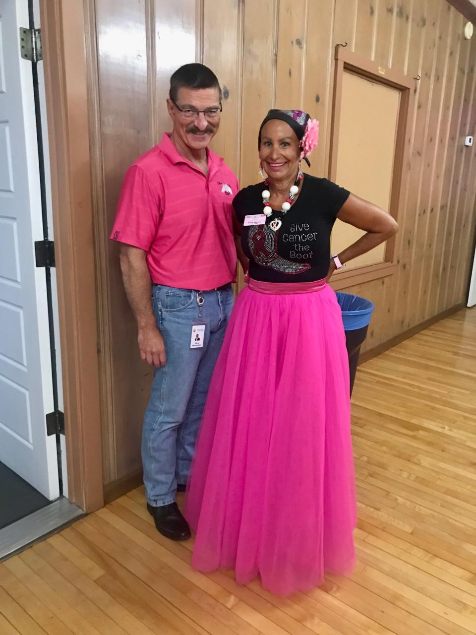 Reba Mason, a stage IV terminal breast cancer patient, poses with her husband. (Credit: Reba Mason)