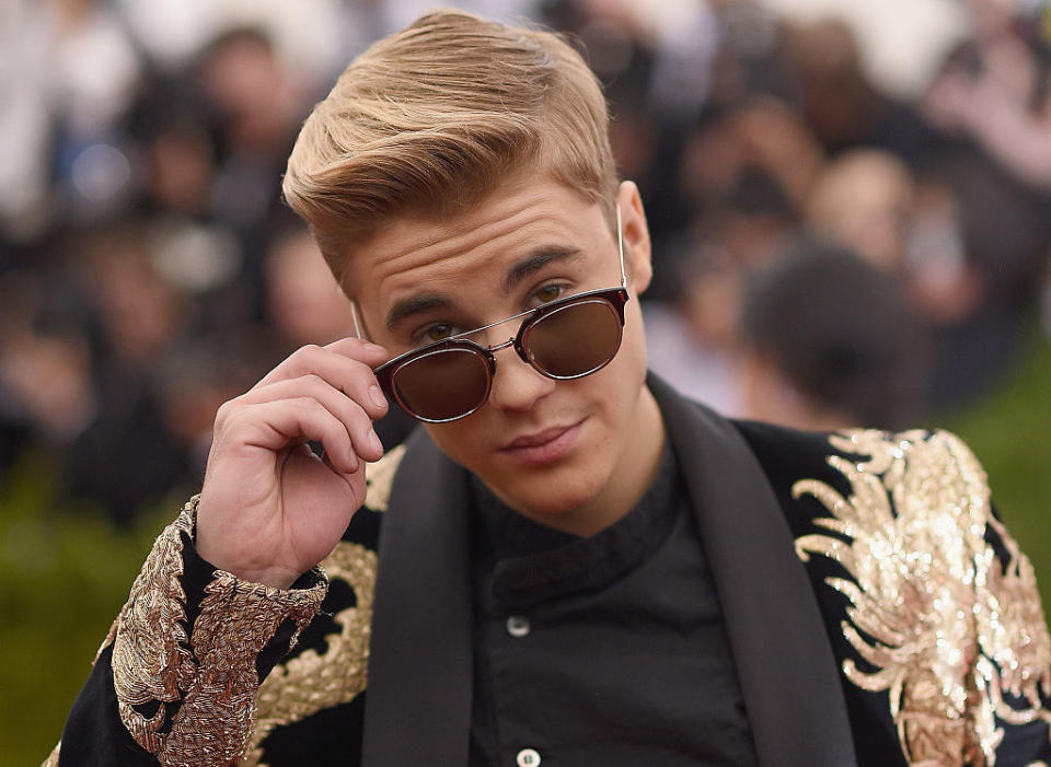 Justin Bieber on the red carpet for the Met Gala