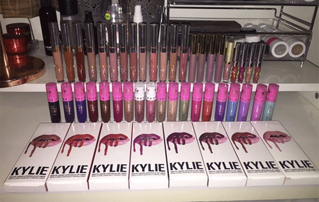 Star's incredible lip gloss collection. Photo: Twitter