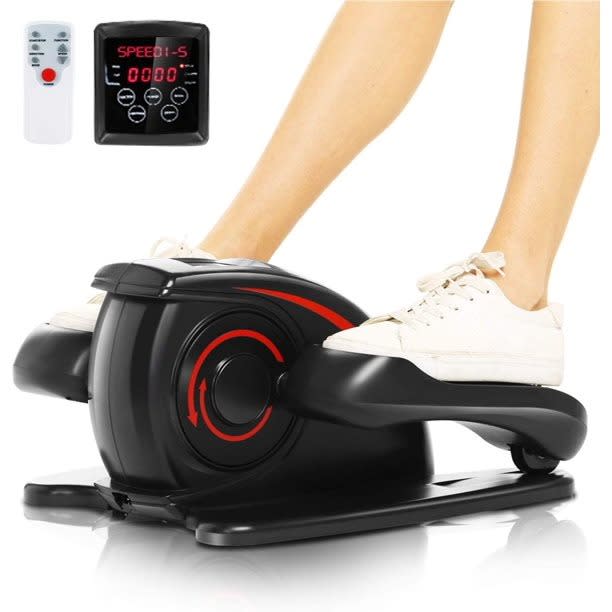 Under Desk Bike Elliptical Machine with Built in Display Monitor