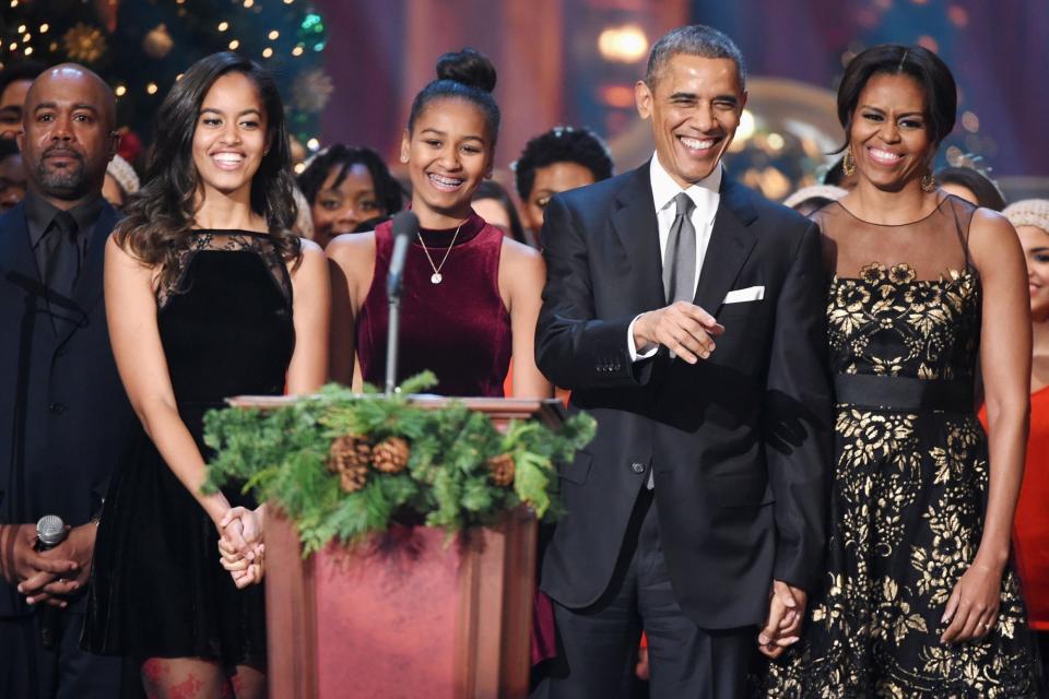 <p>In his <a href="https://obamawhitehouse.archives.gov/the-press-office/2017/01/10/remarks-president-farewell-address" rel="nofollow noopener" target="_blank" data-ylk="slk:Farewell Address in 2017,;elm:context_link;itc:0;sec:content-canvas" class="link ">Farewell Address in 2017,</a> Obama said of his daughters, "Malia and Sasha ... Of all that I've done in my life, I'm most proud to be your dad." </p> <p>Cue the tears! </p>