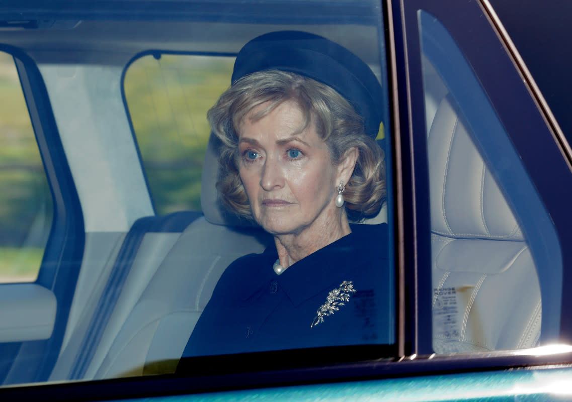 Penny Knatchbull arriving at Prince Philip's funeral in April 2021<p>Max Mumby/Indigo/Getty Images</p>