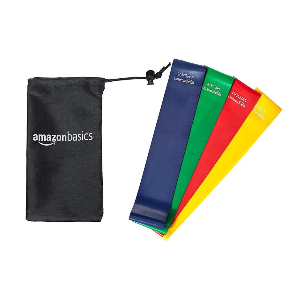 AmazonBasics Exercise & Resistance Loop Bands with Bag