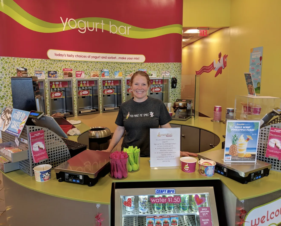 Dena Crow poses for a photo at Menchie's in Holland in 2018.
