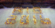 <p>Performers take part in the closing ceremony for the 2016 Rio Olympics. (REUTERS/Fabrizio Bensch) </p>