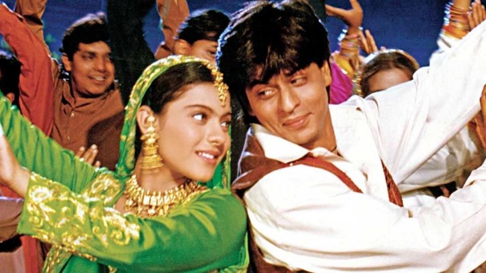 Shah Rukh Khan and Kajol in a still from DDLJ.