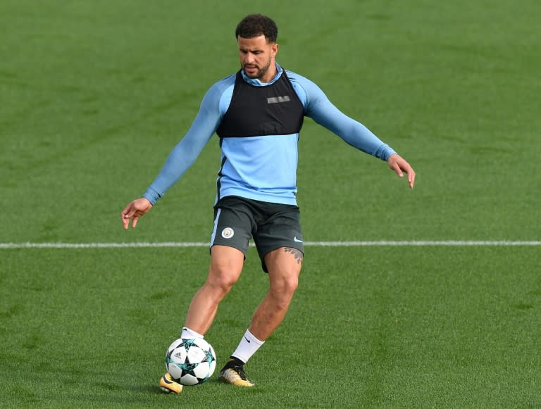 Kyle Walker, pictured in September 2017, has played a key role as Manchester City have streaked clear of the of the Premier League field