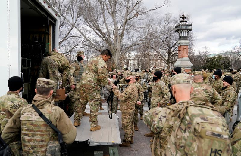 FILE PHOTO: Demonstrations ahead of Biden's inauguration in U.S.