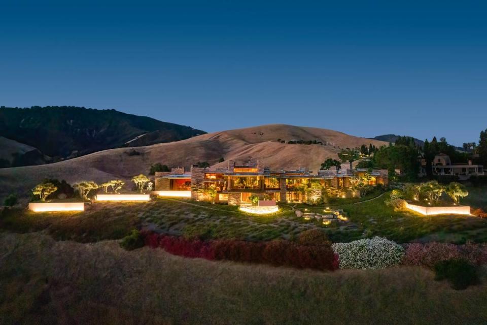 The 27,000 square foot estate sits on 4.5 acres east of Oakland California.