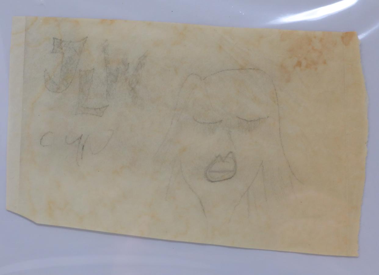 GWS Auctions's upcoming sale offers this drawing by John Lennon. (Photo: GWS Auctions)