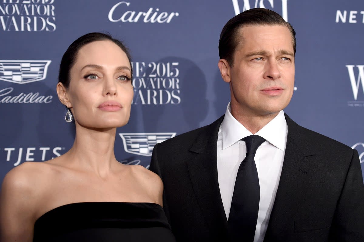 Angelina Jolie and Brad Pitt pictured in November 2015 (Getty)