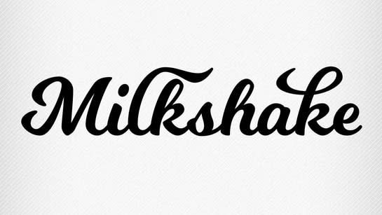 Free script fonts: sample of Milkshake