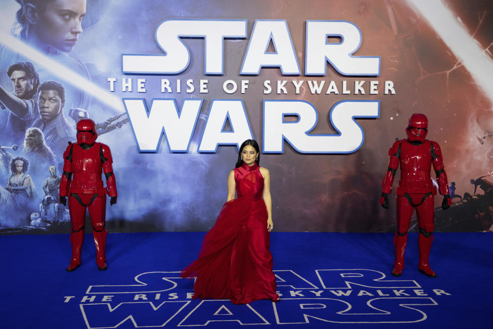 Kelly Marie Tran at the "Star Wars: The Rise of Skywalker" premiere in London. (Photo: Vianney Le Caer/Invision/AP)