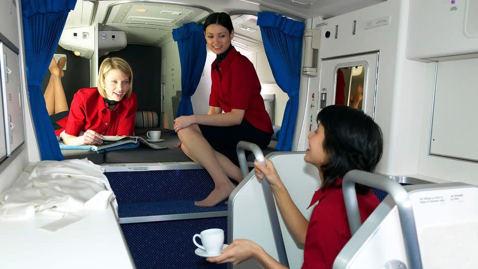 The crew rest area on a Boeing 777 passenger jet. - Boeing