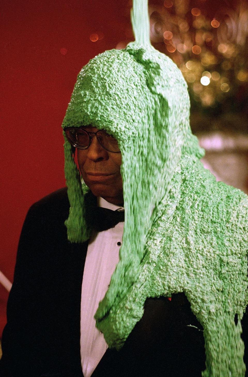 1994: Actor James Earl Jones gets doused with buckets of goo during the opening of Nickelodeon's seventh annual Kid's Choice Awards on Wednesday, May 4, 1994, in Los Angeles.