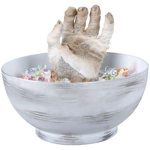 Gemmy Mummy Hand Animated Candy Bowl