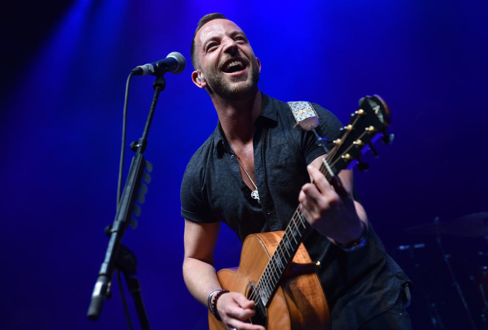 LONDON, ENGLAND - MARCH 27:  James Morrison performs on stage at the O2 Shepherds Bush Empire on March 27, 2019 in London, England.  (Photo by C Brandon/Redferns)