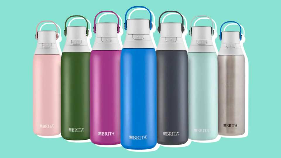 Keep hydrated with a reusable water bottle.