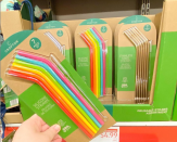 <p>Lots of us are making the effort to avoid plastic straws and be friendlier to the environment. Reusable straws are often pricey, though, and paper straws prove flimsy. Aldi to the rescue! For just $4.99, you get seven straws and even a cleaning brush. In rainbow silicone and metallic stainless steel, these straws are cheap, fun and always useful.</p>