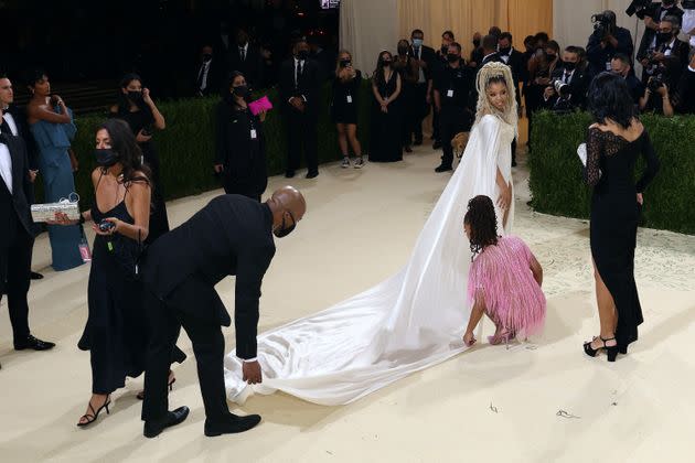 Chlöe and Halle Bailey attend the 2021 Met Gala benefit 