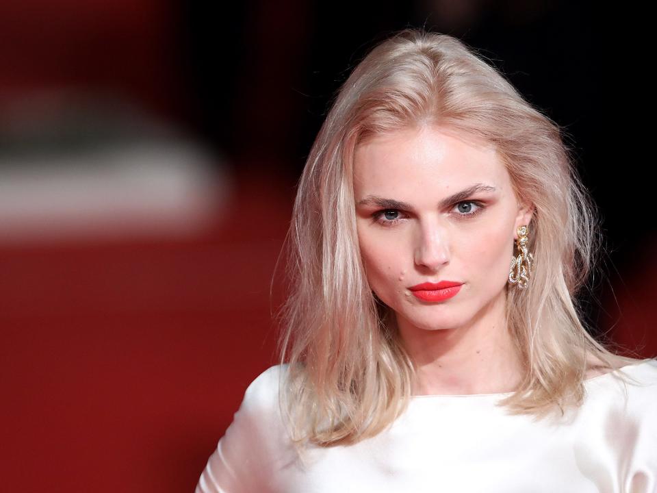 Andreja Pejic headshot on a red carpet