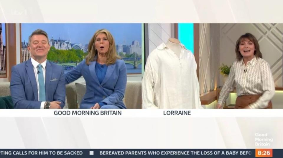 Lorraine Kelly was left in hysterics by the blunder (ITV)