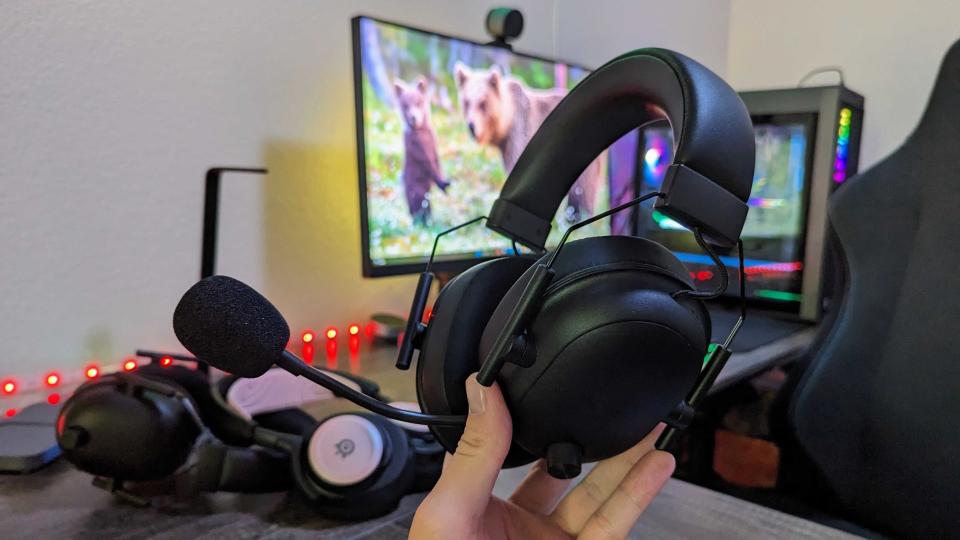 Image of the Razer BlackShark V2 HyperSpeed wireless gaming headset.