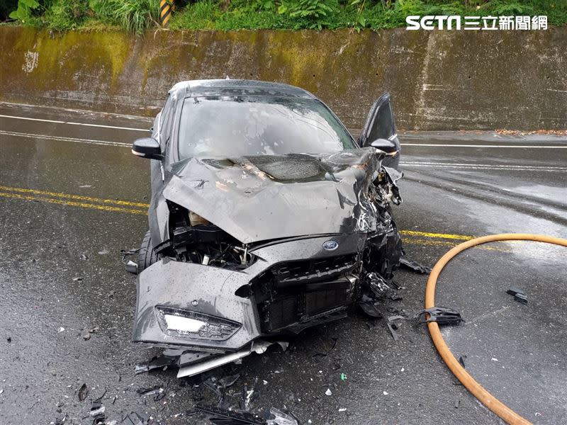 新北貢寮發生嚴重車禍。（圖／翻攝畫面）