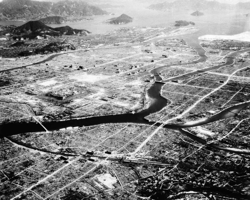 This desolated area, with only some buildings standing here and there is what was left of Hiroshima, Japan, Sept. 3, 1945 after the first atomic bomb was dropped.