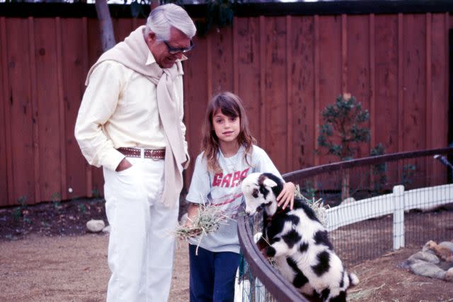 <p>Maureen Donaldson/Getty</p> Cary Grant and daughter Jennifer in 1975.