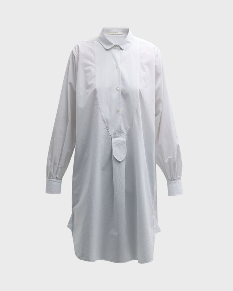 The Row Cosy Long Button-Front Shirt