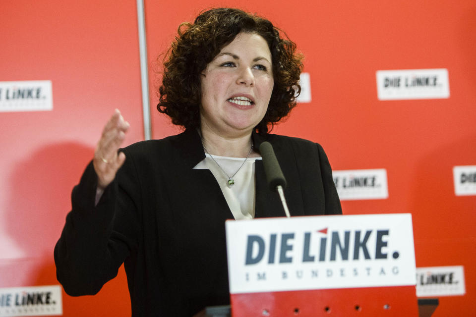 Amira Mohamed Ali, neugewählte Co-Vorsitzende der Bundestagsfraktion der Partei Die Linke. (Foto: Carsten Koall/dpa)