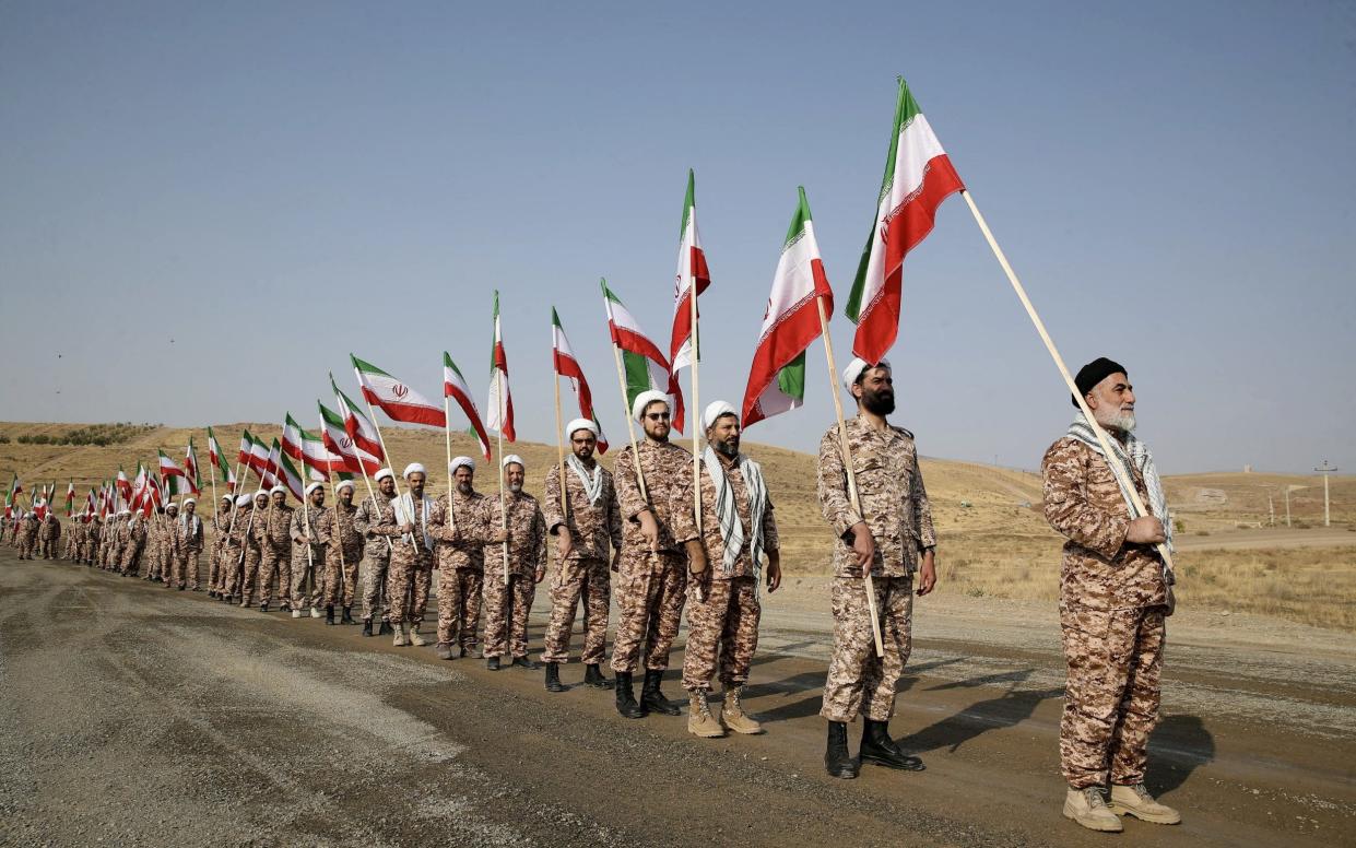 Members of the IRGC during a military drill