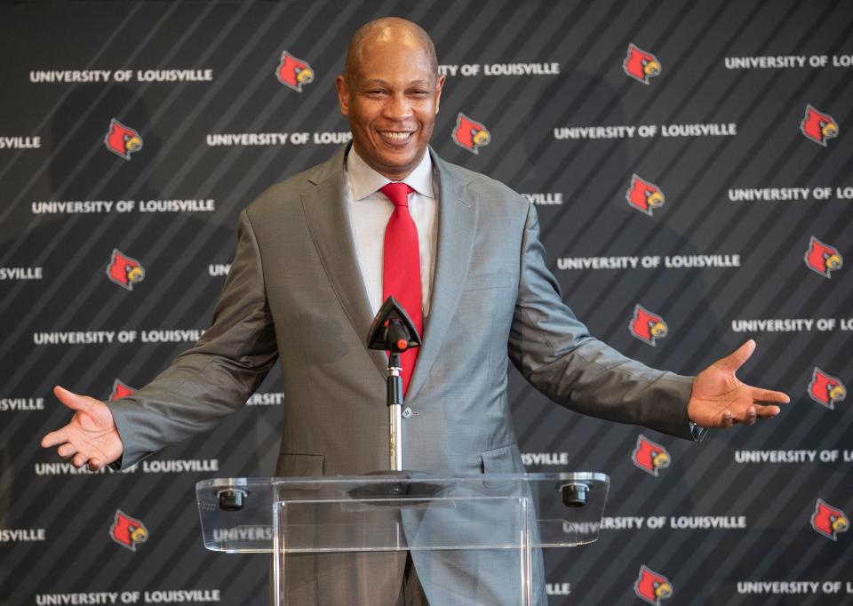 Kenny Payne is introduced as the University of Louisville men's basketball coach. March 18, 2022