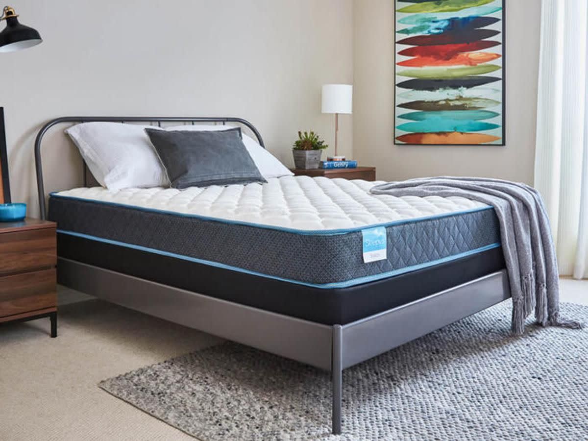 <p><a href="https://go.redirectingat.com?id=74968X1596630&url=https%3A%2F%2Fwww.mattressfirm.com%2Fbasic-innerspring-firm-mattress%2F5637148499.p%3Fvariantid%3D5637163798&sref=https%3A%2F%2F" rel="nofollow noopener" target="_blank" data-ylk="slk:Shop Now;elm:context_link;itc:0;sec:content-canvas" class="link rapid-noclick-resp">Shop Now</a></p><p>Sleepy's Basic Innerspring Firm Mattress</p><p>mattressfirm.com</p><p>$149.99</p>