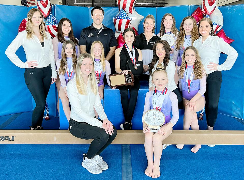 Dakota Gold gymnasts set program record for top podium finishes in