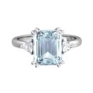 <p>A stone that represents youth, happiness and everlasting hope, this emerald-cut aquamarine is the perfect gems for a statement engagement ring. </p><p>Aquamarine, diamond and platinum ring, from £2,100, Fenton & Co.</p><p><a class="link " href="https://fentonand.co/products/trilogy-emerald-aquamarine-platinum?_pos=4&_sid=bb7855107&_ss=r&variant=29443015802958&ring%3A%3Asize=L" rel="nofollow noopener" target="_blank" data-ylk="slk:SHOP NOW;elm:context_link;itc:0;sec:content-canvas">SHOP NOW </a></p>