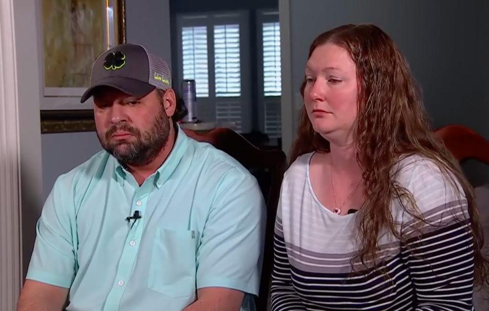 Sebastian’s stepfather, Chris Proudfoot, and his mother, Katie Proudfoot (WSMV)