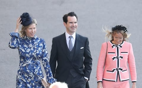 Jimmy Carr arrives for the wedding of Princess Eugenie to Jack Brooksbank at St George's Chapel in Windsor Castle. - Credit: Andrew Matthews/PA