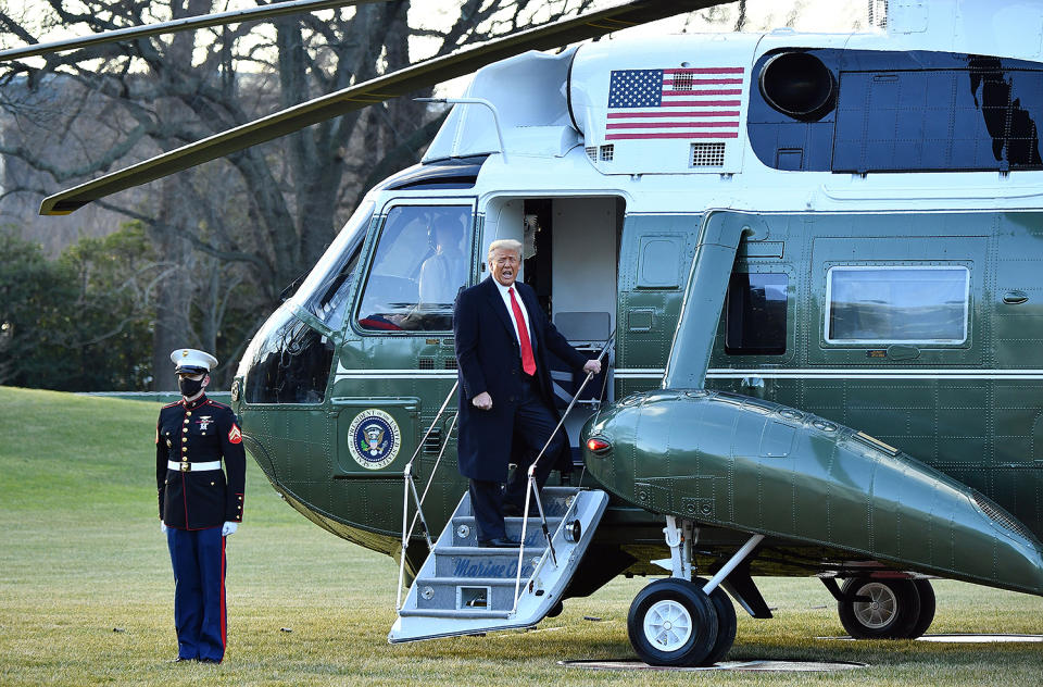 Scenes from President Donald Trump's Jan. 20 White House Departure — and Arrival in Florida