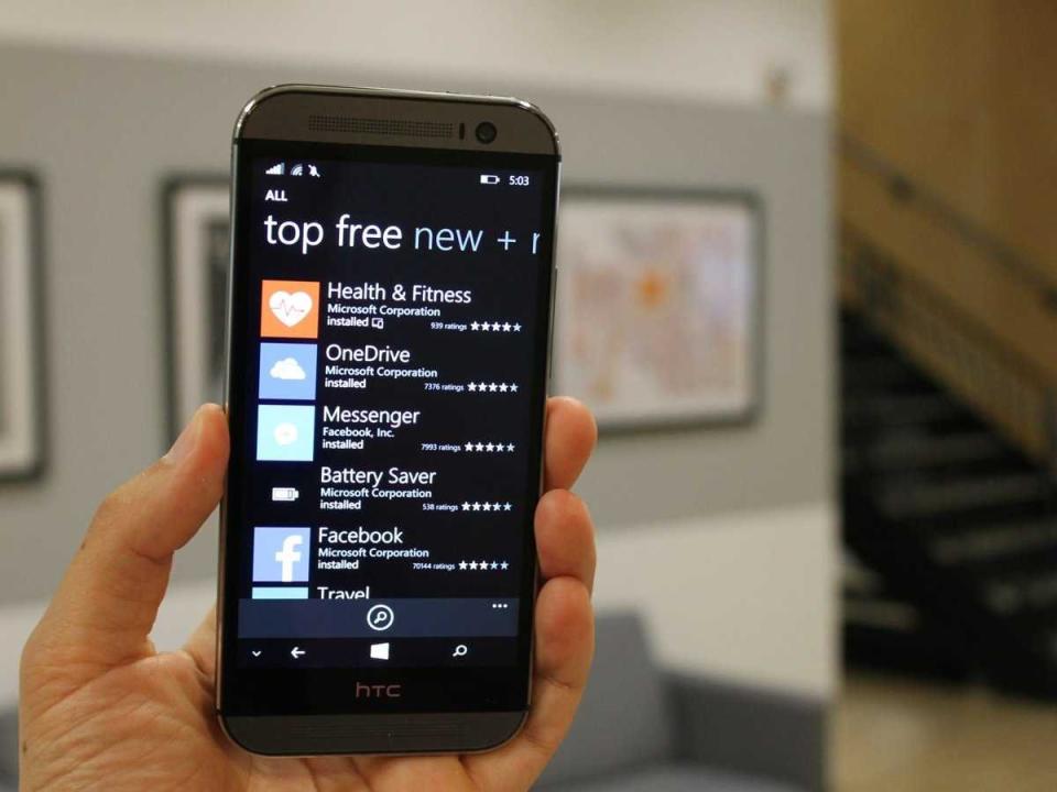 htc one m8 windows app store