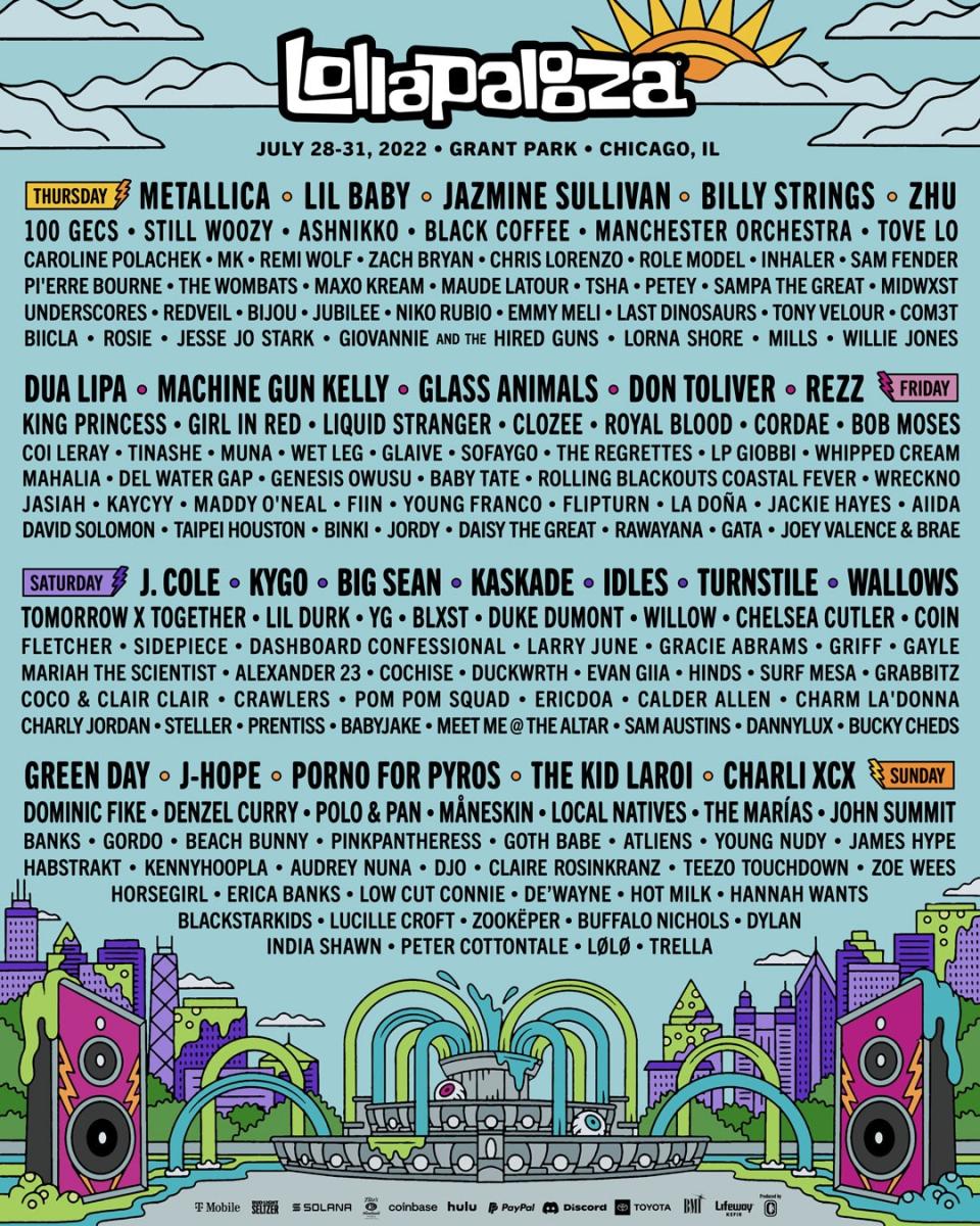 Lollapalooza 2022 Flyer