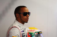 MONTREAL, CANADA - JUNE 08: Lewis Hamilton of Great Britain and McLaren prepares to drive during practice for the Canadian Formula One Grand Prix at the Circuit Gilles Villeneuve on June 8, 2012 in Montreal, Canada. (Photo by Mark Thompson/Getty Images)